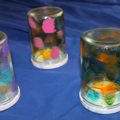 bemalte Teelichter bemalte Teelichter