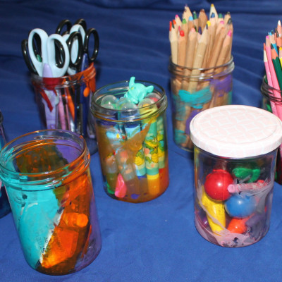 bemalte Stiftehalter bemalte Stiftehalter